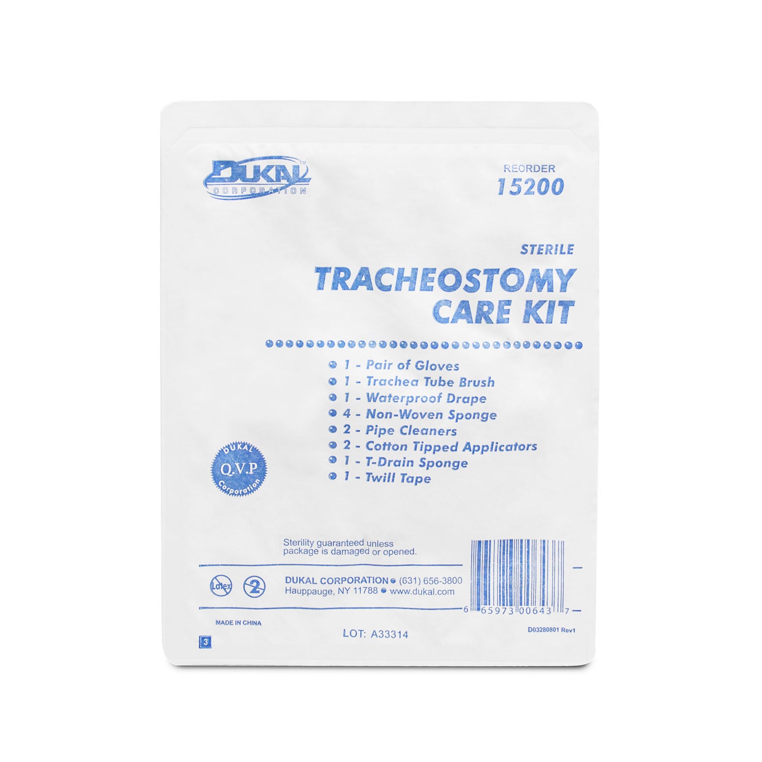 DUKAL TRACHEOSTOMY CARE KIT