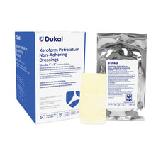 DUKAL ALBA XEROFORM PETROLATUM GAUZE DRESSINGS, 1 per pack, 50 packs per box