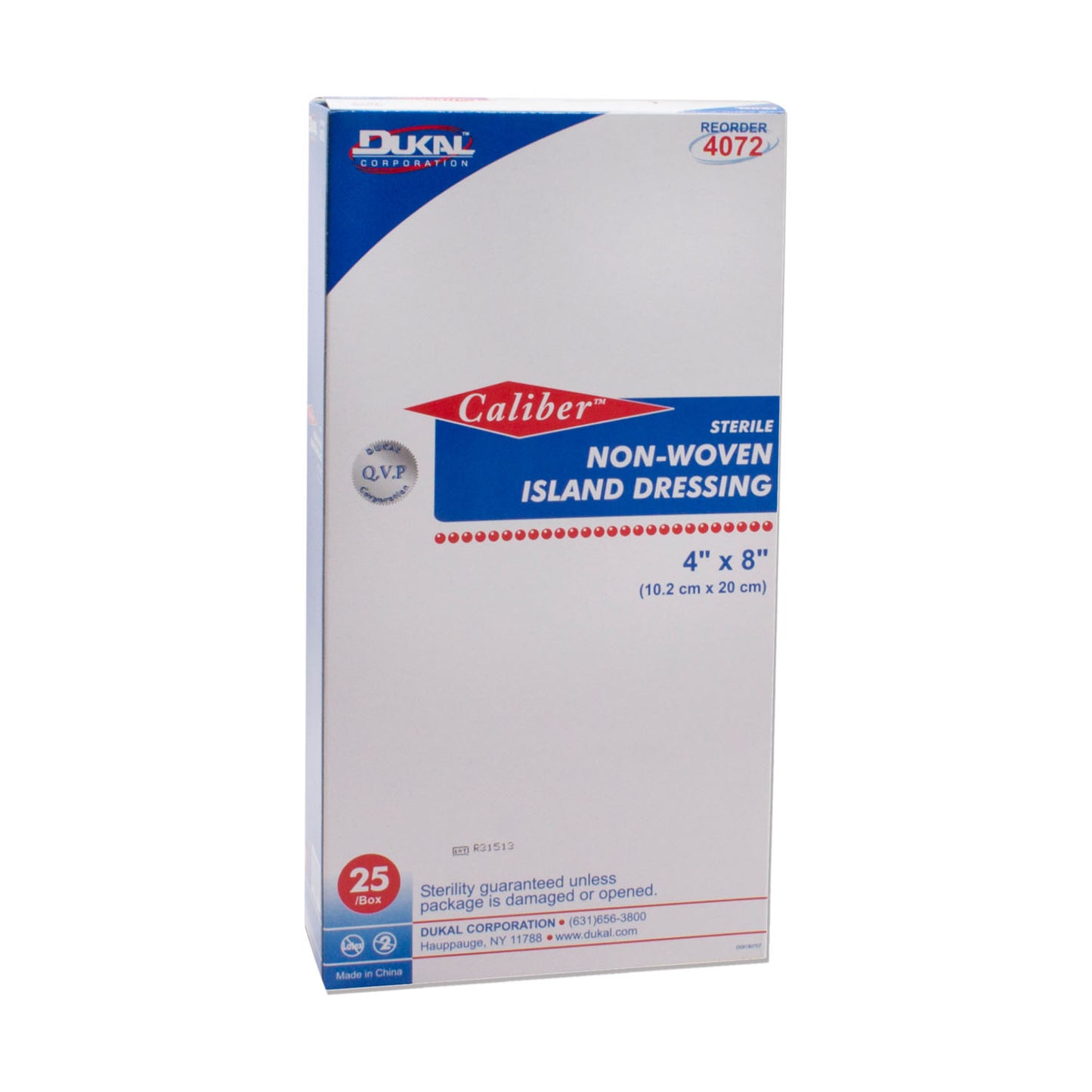DUKAL NON-WOVEN ISLAND DRESSING, 25 per box, 4 boxes per case