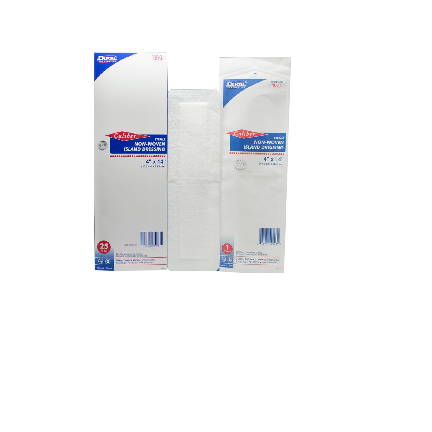 DUKAL NON-WOVEN ISLAND DRESSING, 25 per box, 2 boxes per case