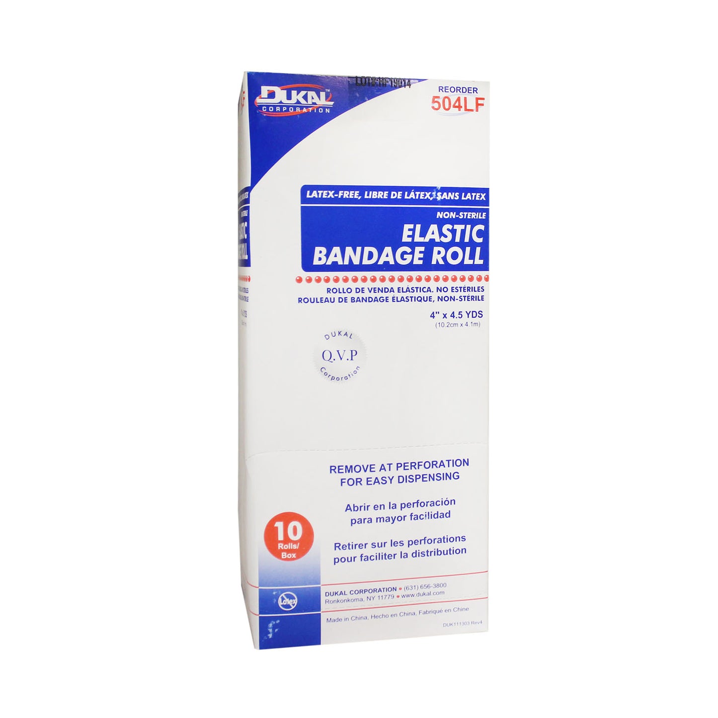 DUKAL ELASTIC BANDAGE, 10 per box, 5 boxes per case