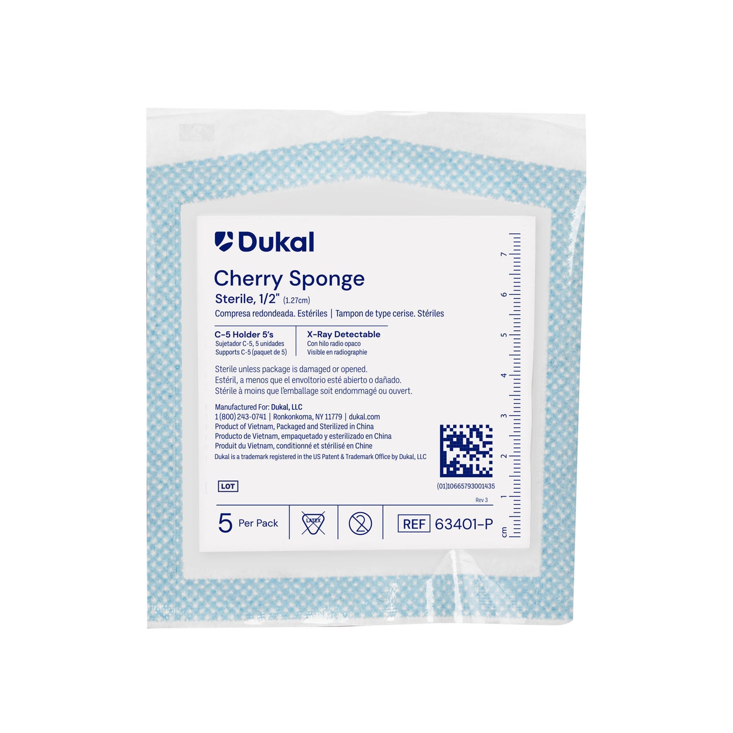 DUKAL CHERRY SPONGES, 5 per pack, 40 packs per case