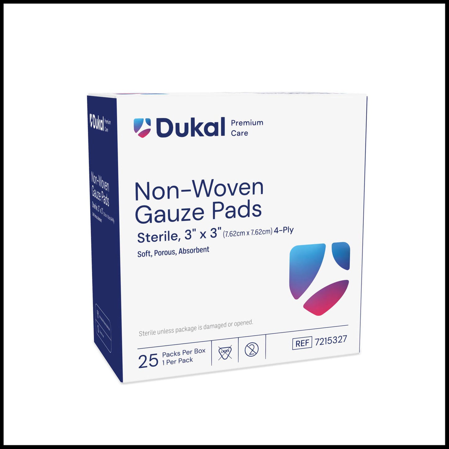 DUKAL STERILE PADS, 1 per pack, 25 packs per box, 36 boxes per case
