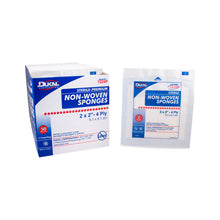 DUKAL PREMIUM NON-WOVEN SPONGES, 2 per pack, 50 packs per box, 30 boxes per case