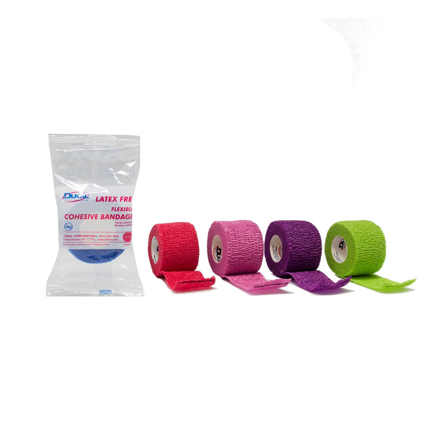 DUKAL COHESIVE BANDAGES - LATEX FREE, 1 roll per pack, 48 packs per box