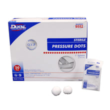 DUKAL PRESSURE DOTS, 2 per pack, 50 packs per box, 10 boxes per case