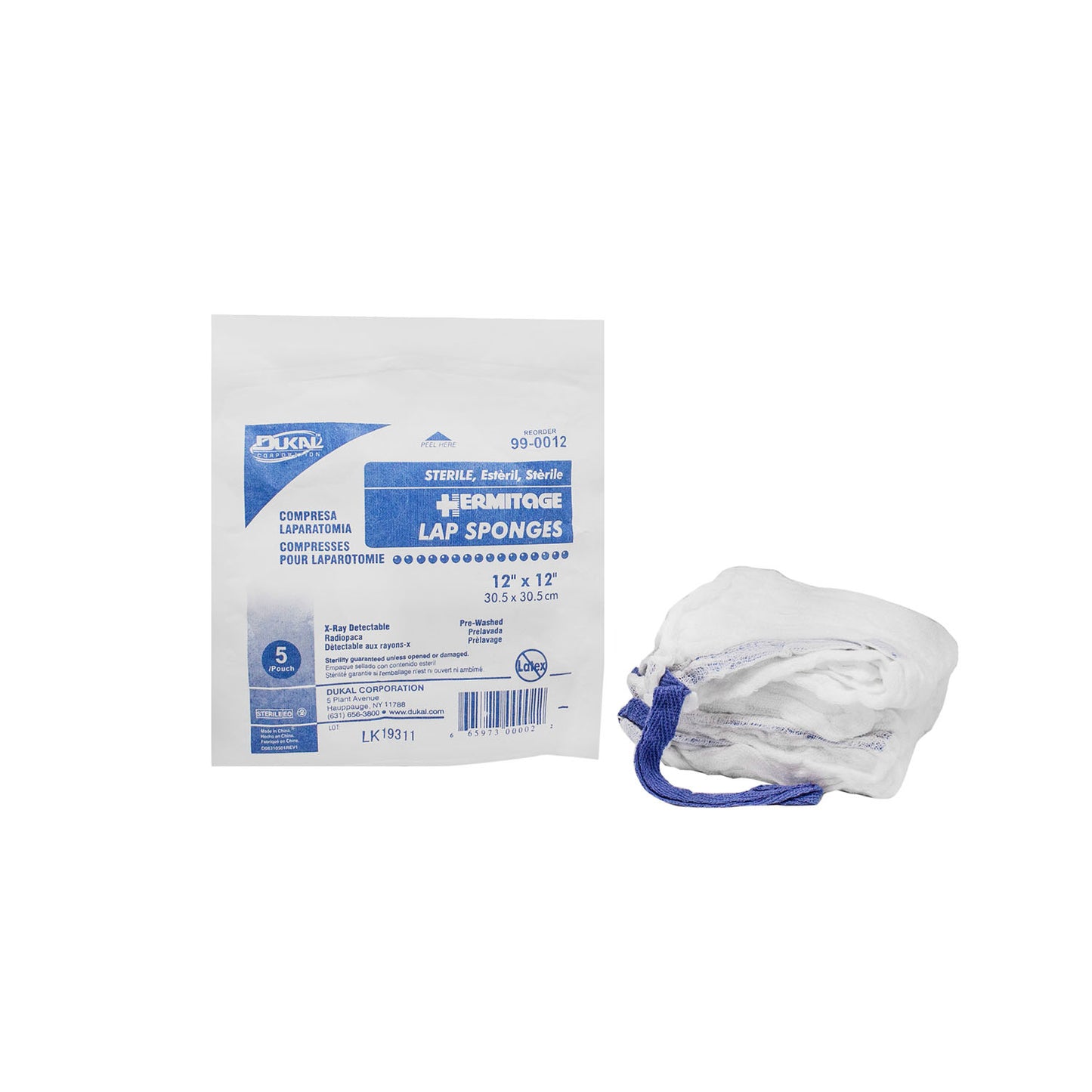 DUKAL LAPAROTOMY SPONGES, 5 per pack, 40 packs per case
