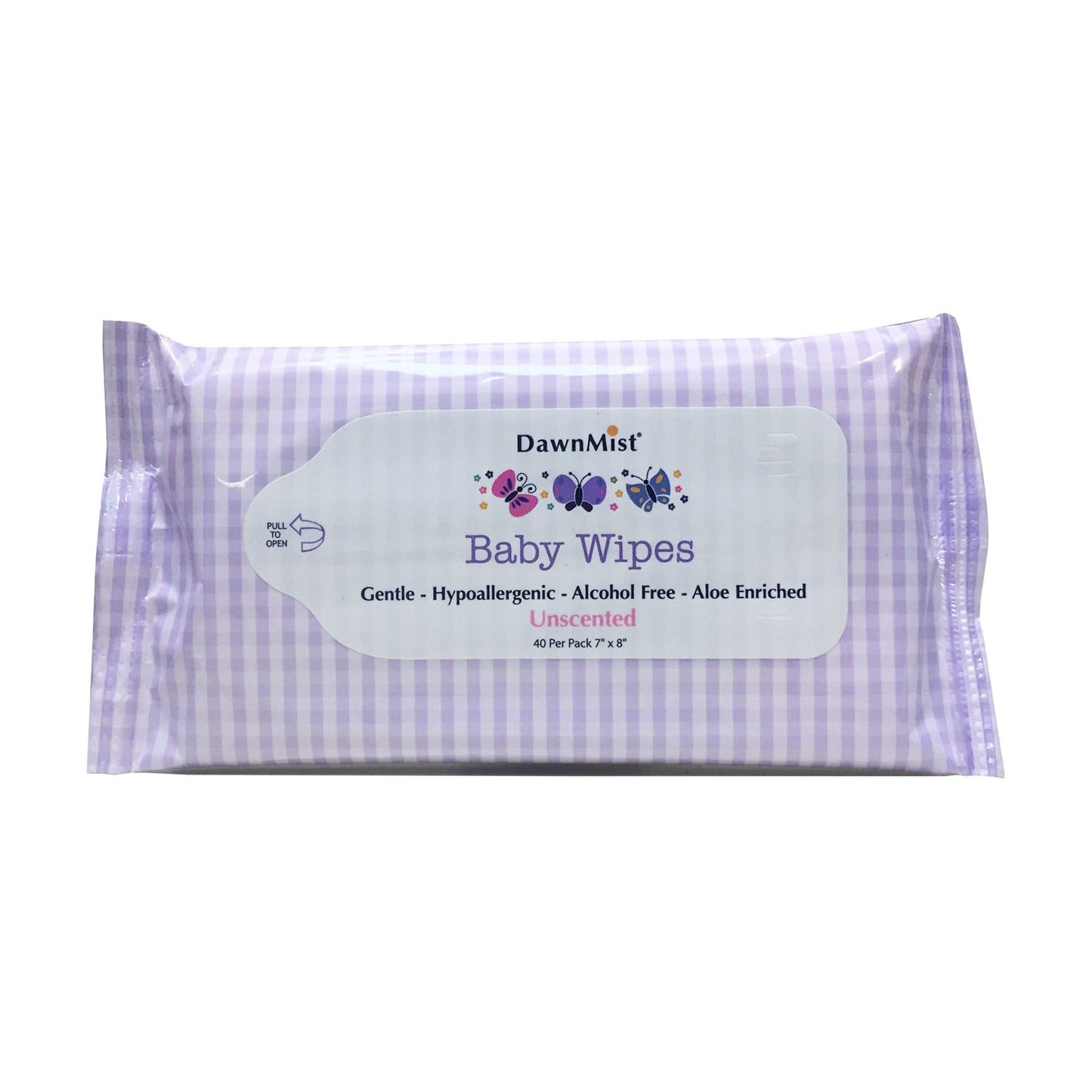 DUKAL DAWNMIST BABY WIPES, 40 per pack, 24 packs per case