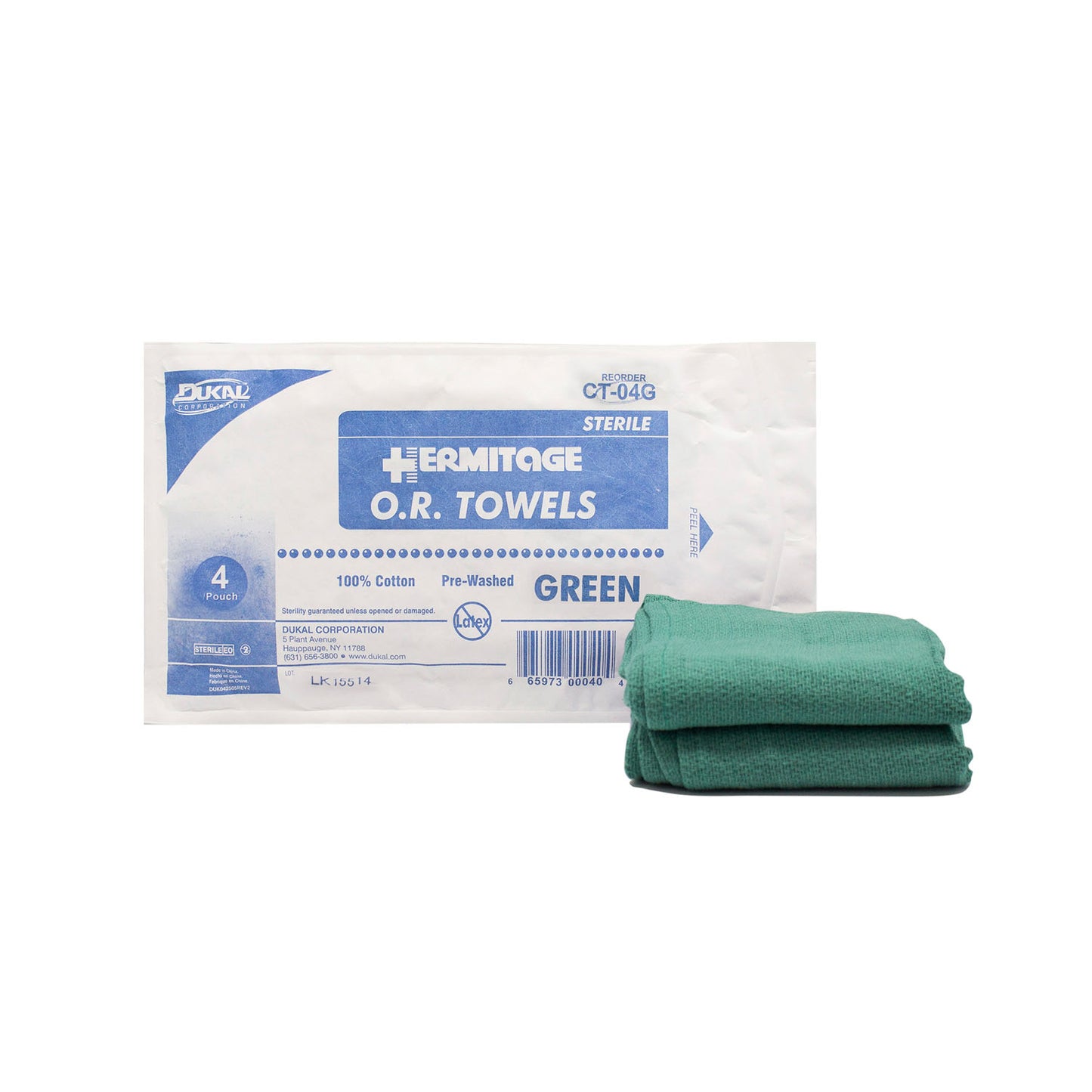 DUKAL OPERATING ROOM (O.R.) TOWELS, 4 per pack, 20 packs per case