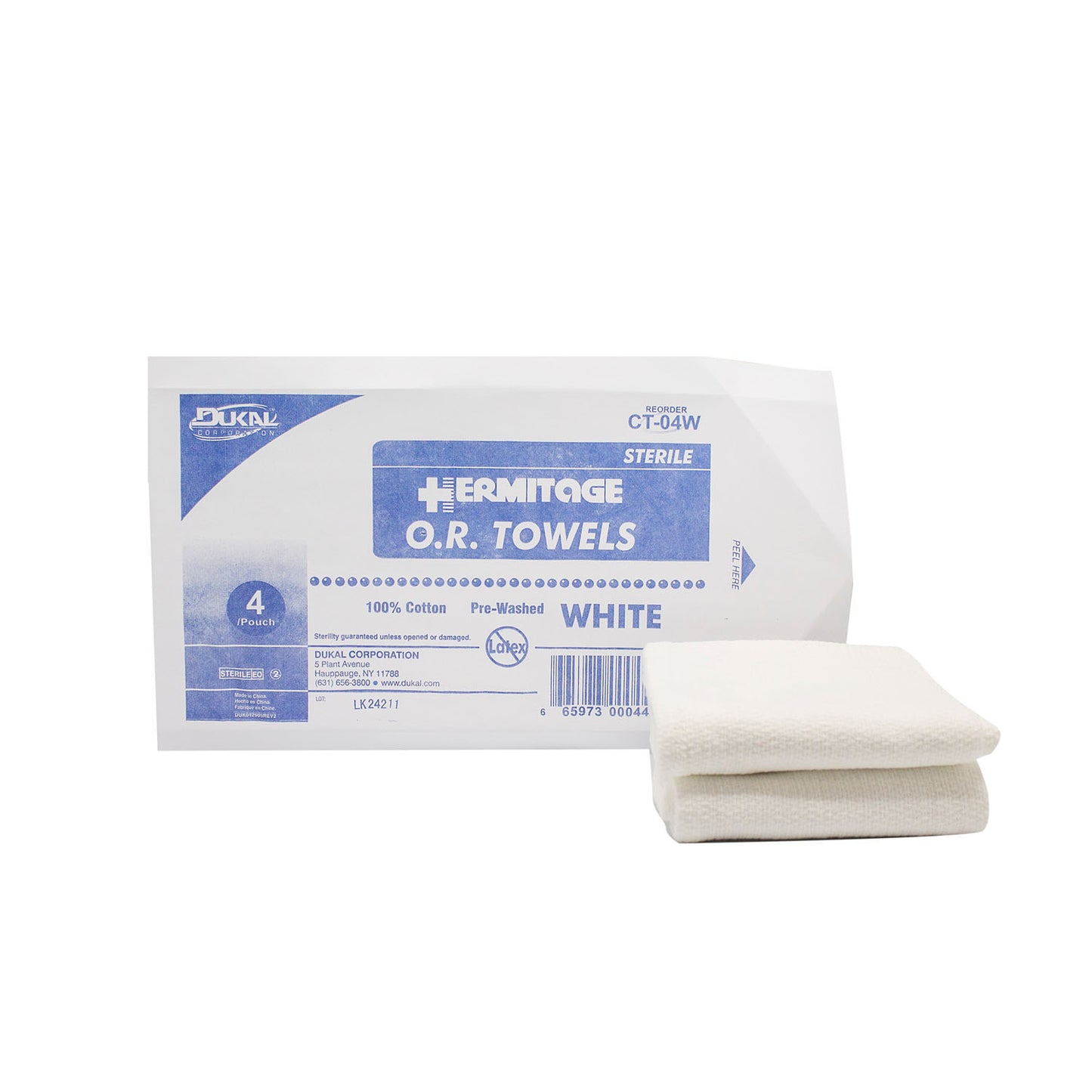 DUKAL OPERATING ROOM (O.R.) TOWELS, 4 per pack, 20 packs per case
