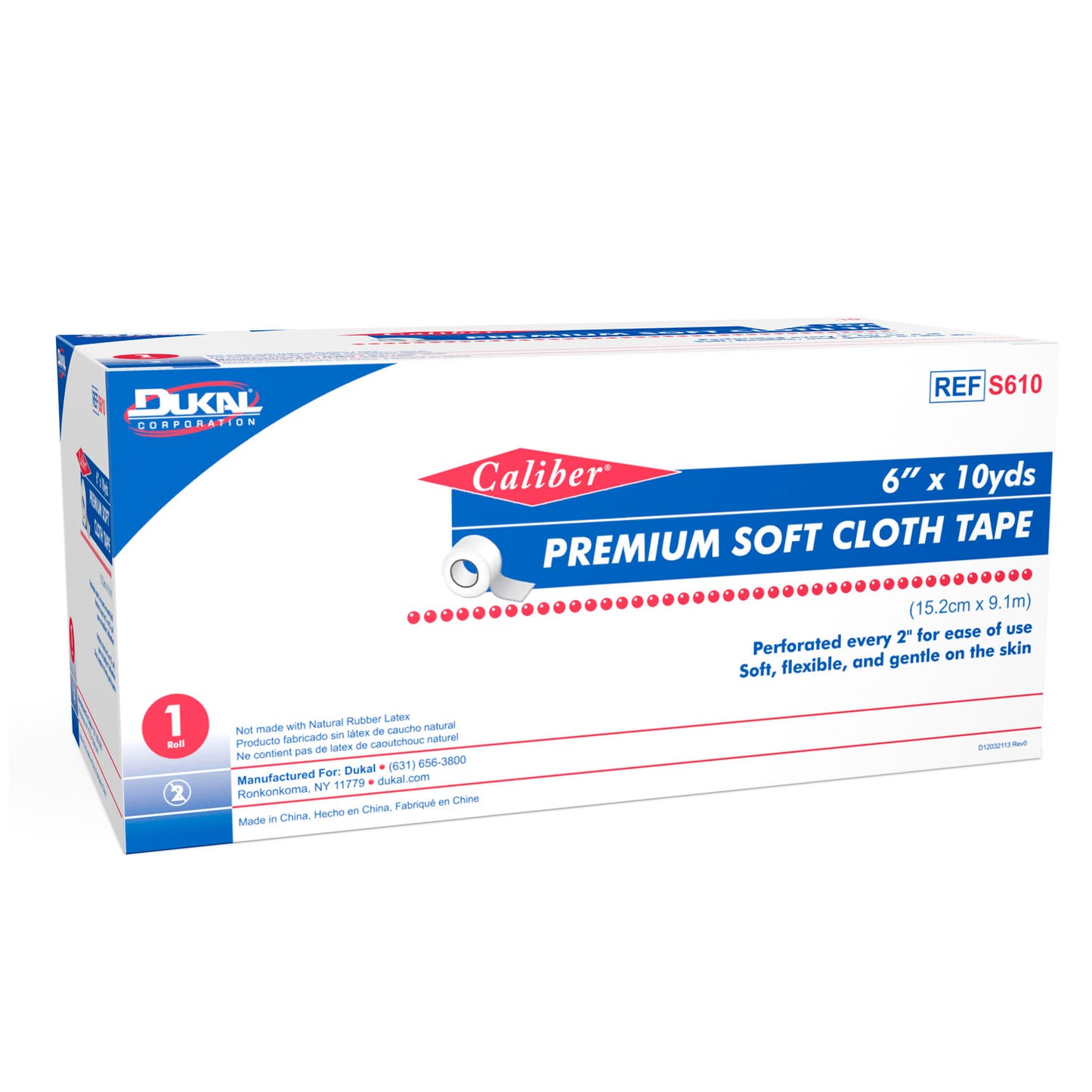 DUKAL CLOTH TAPE, 1 roll per box, 25 boxes per case