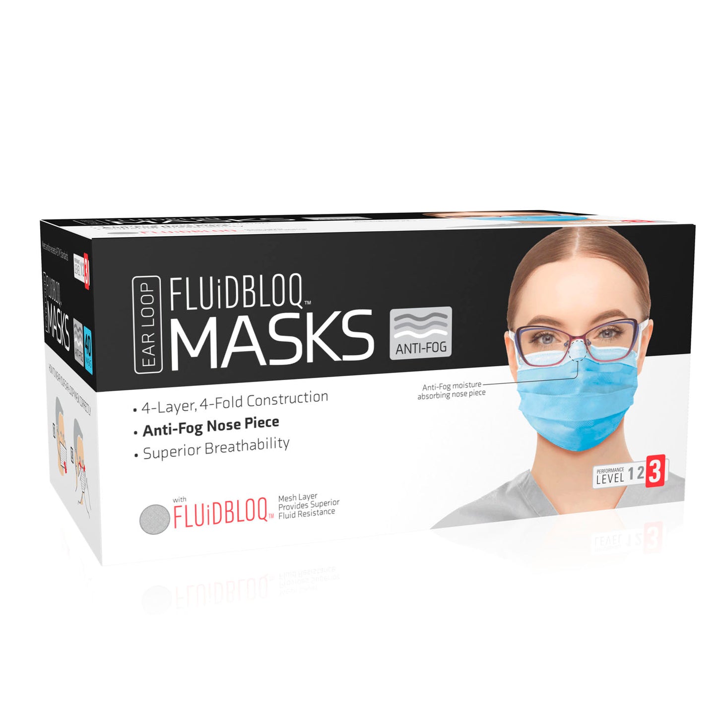 DUKAL PROCEDURE MASKS, 40 per box, 20 boxes per case
