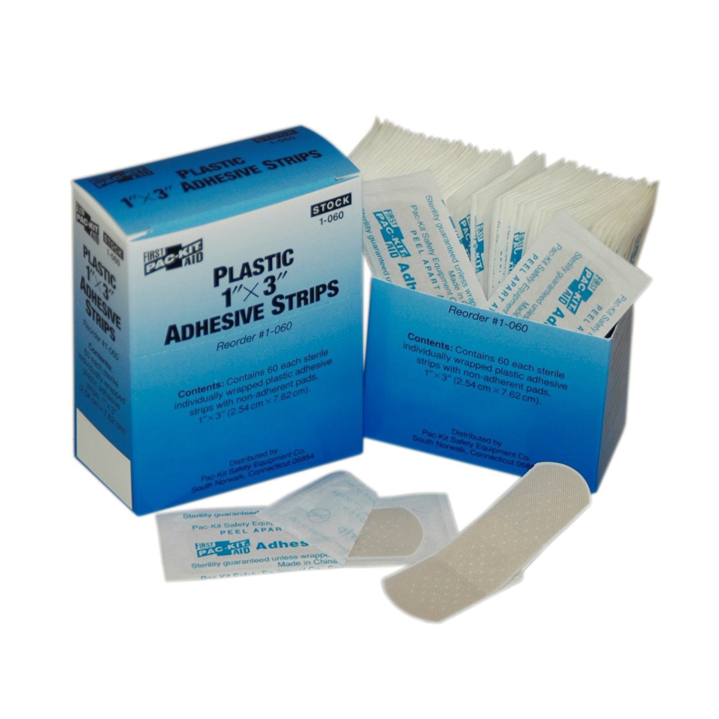 FIRST AID ONLY/ACME UNITED ADHESIVE BANDAGES & STRIPS, 60 per box