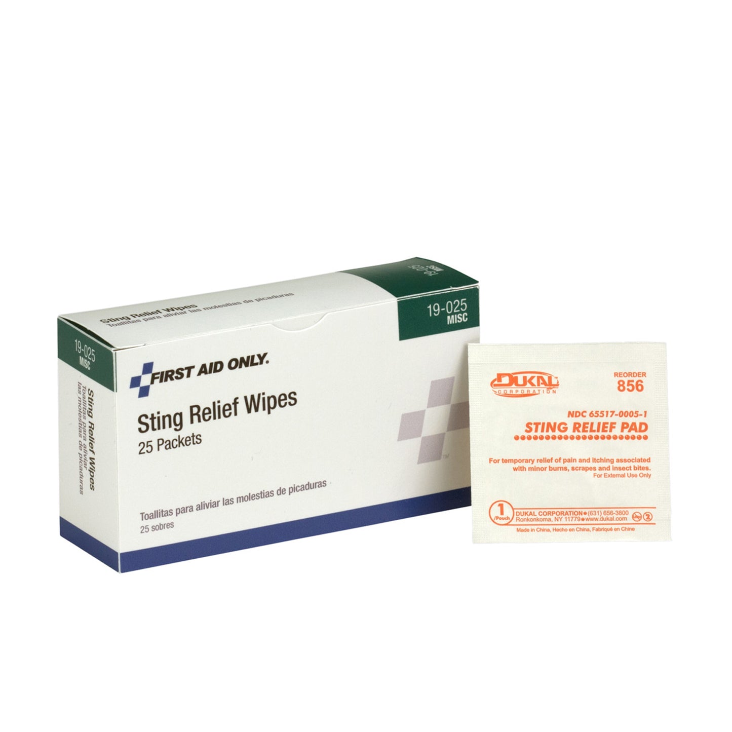 FIRST AID ONLY/ACME UNITED STING & ITCH RELIEF, 25 per box
