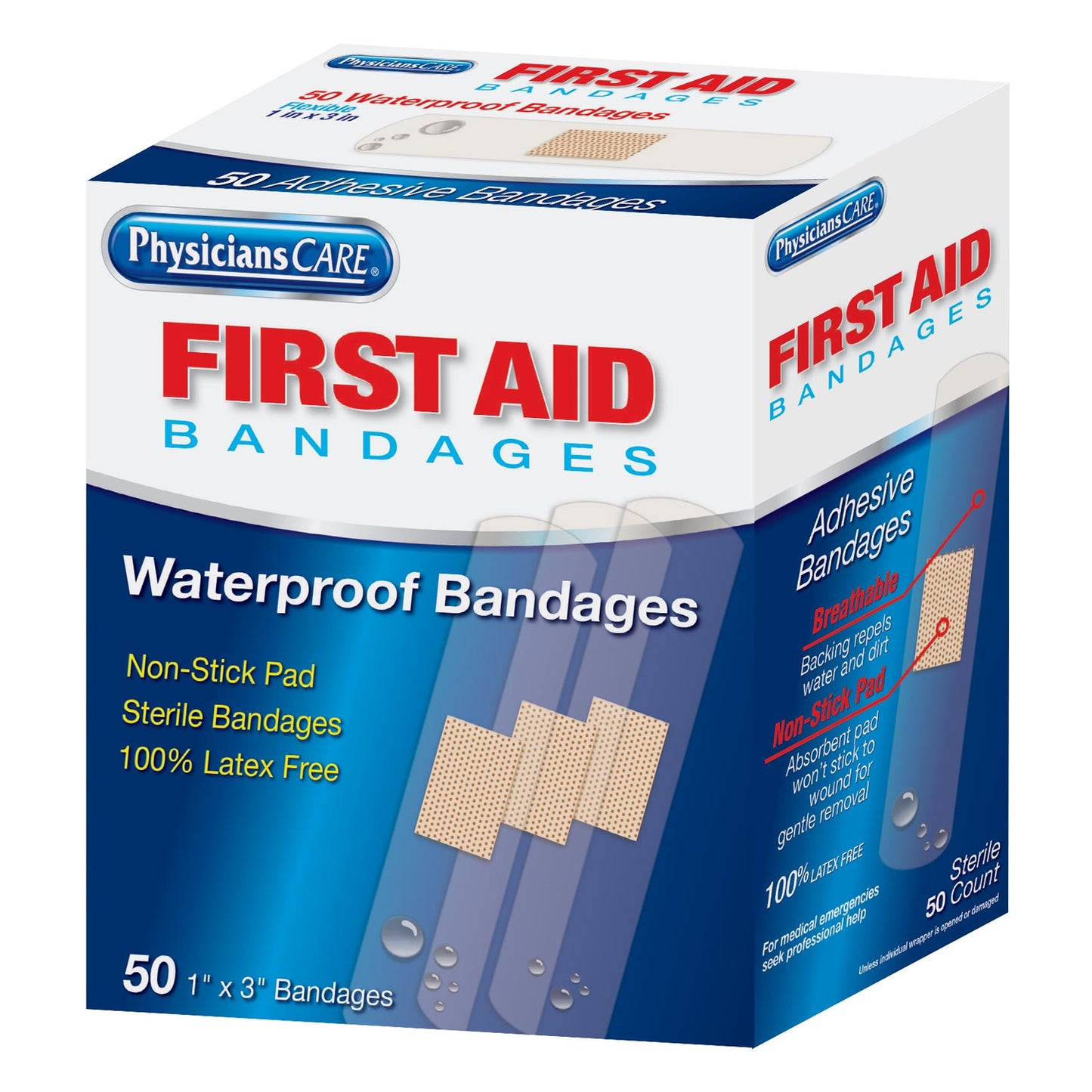 FIRST AID ONLY/ACME UNITED ADHESIVE BANDAGES & STRIPS, 50 per box