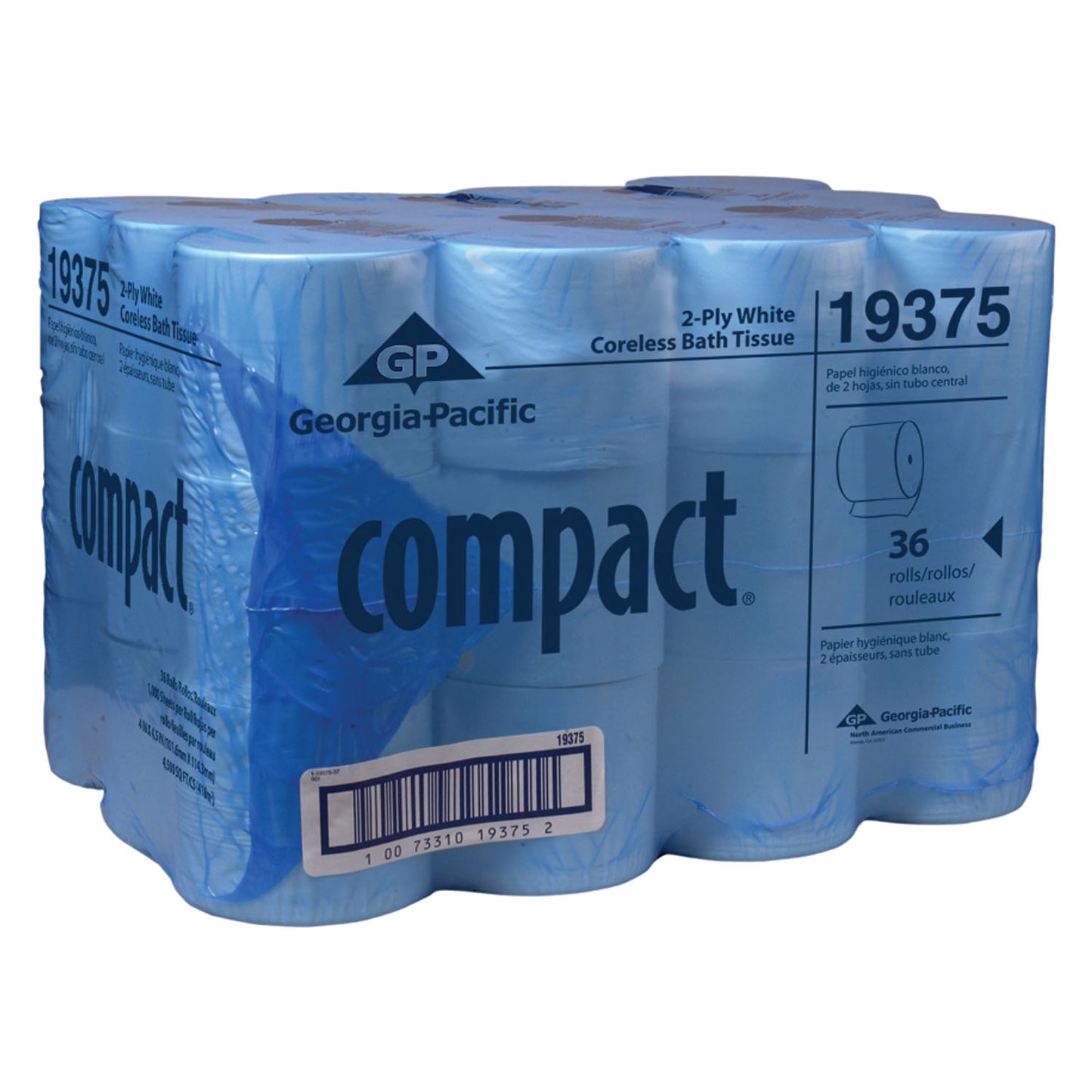GEORGIA-PACIFIC COMPACT CORELESS BATHROOM TISSUE, 36 rolls per case
