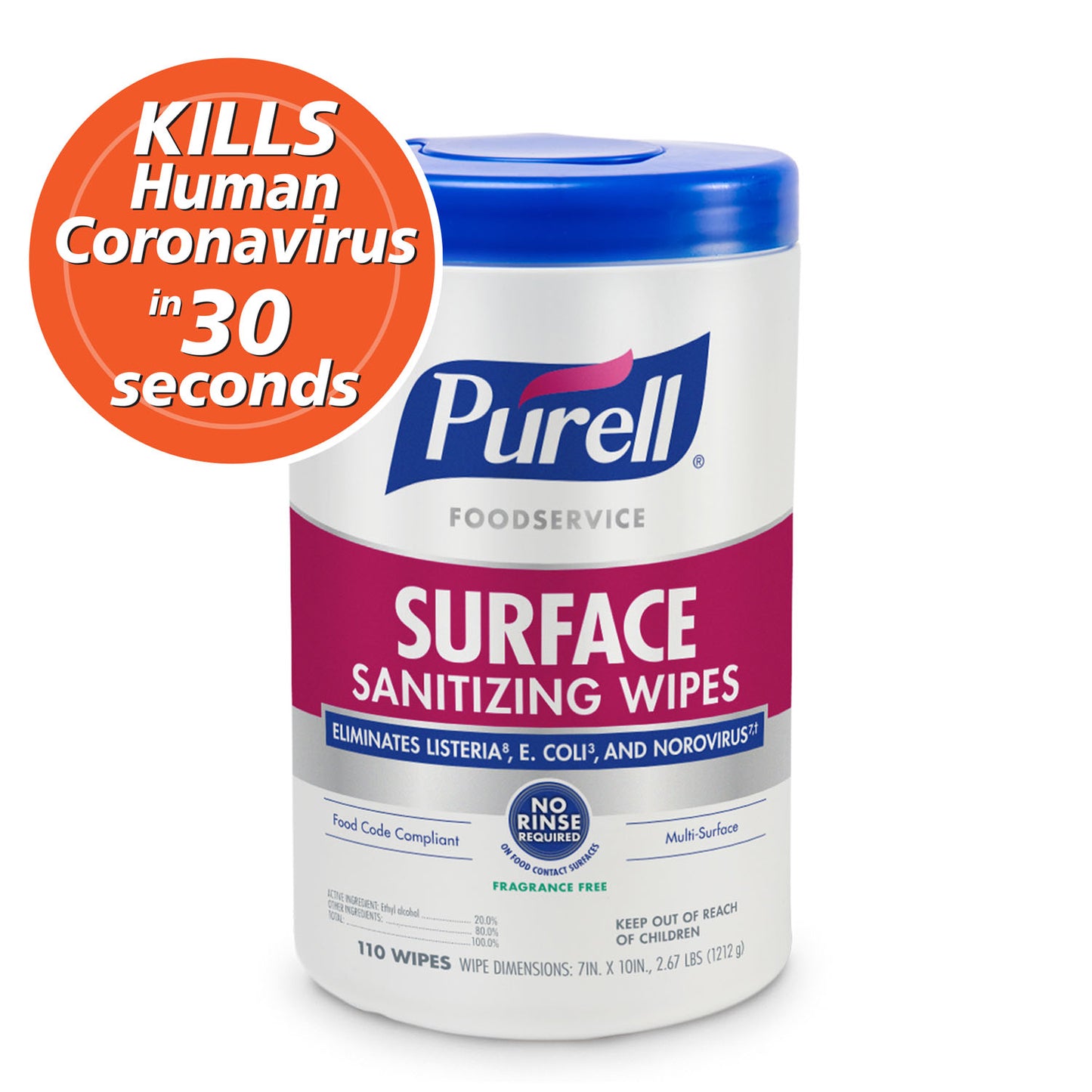GOJO PURELL FOODSERVICE SURFACE SANITIZER, 6 per count