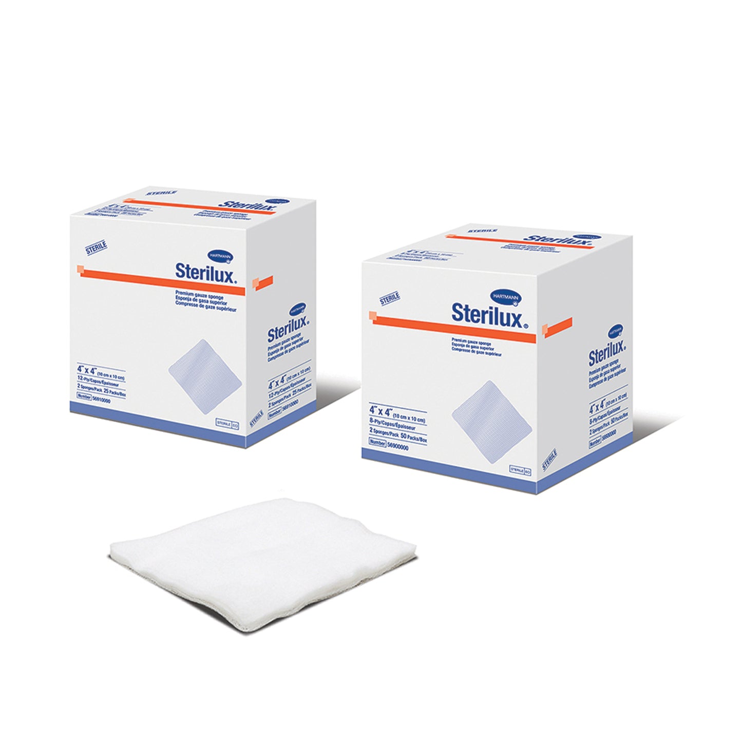 HARTMANN USA STERILUX PREMIUM GAUZE SPONGES, 50 per box, 30 boxes per case