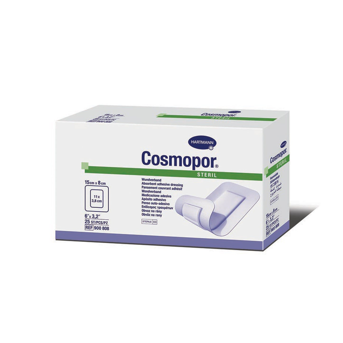 HARTMANN USA COSMOPOR STERILE LF ADHESIVE WOUND DRESSING, 25 per box