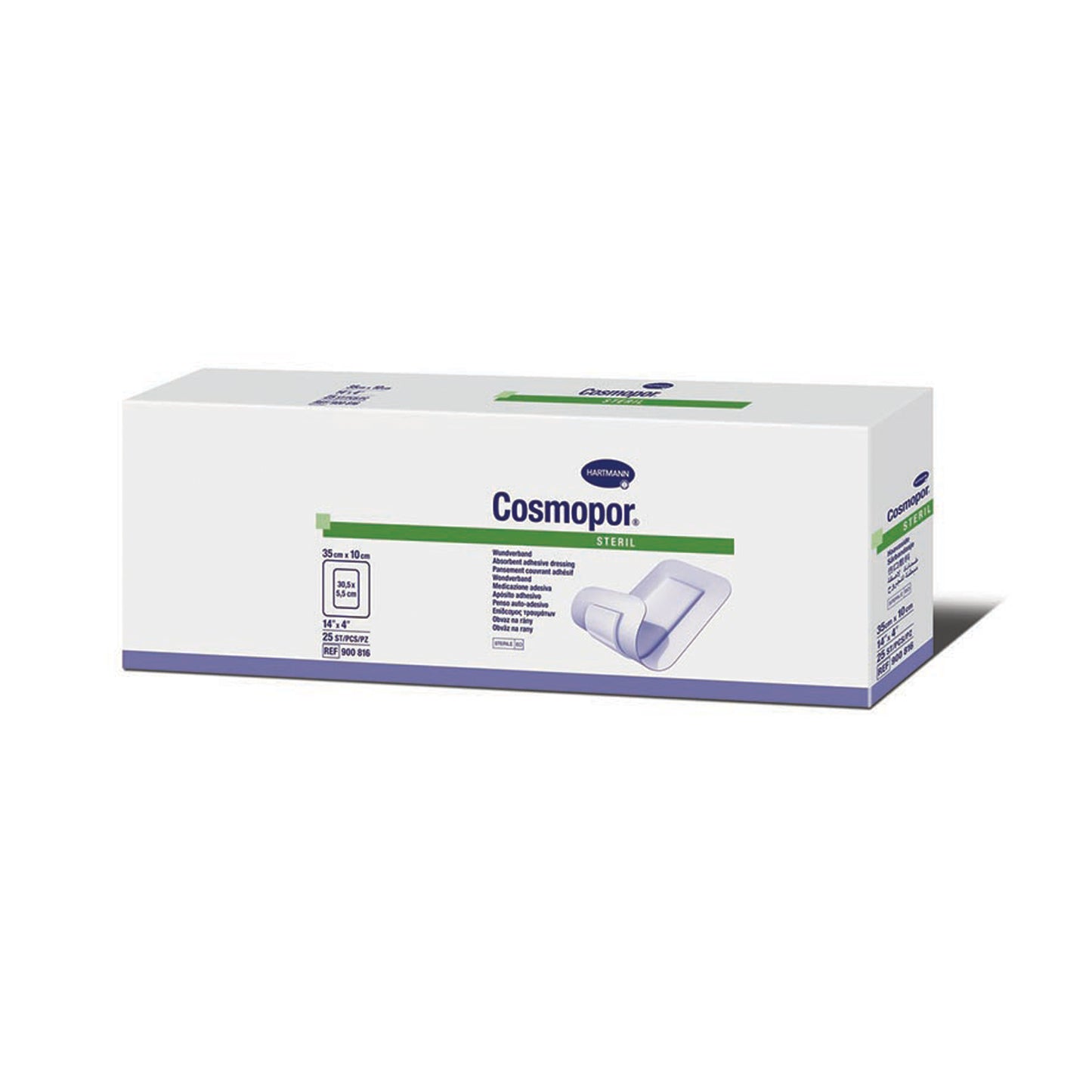 HARTMANN USA COSMOPOR STERILE LF ADHESIVE WOUND DRESSING, 25 per box