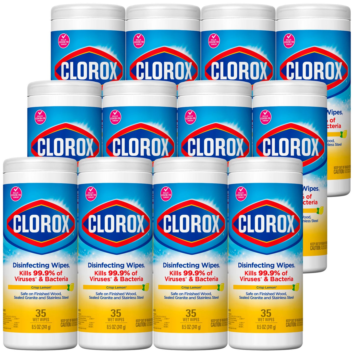 CLOROX COMMERCIAL SOLUTIONS DISINFECTING WIPES, 12 per case