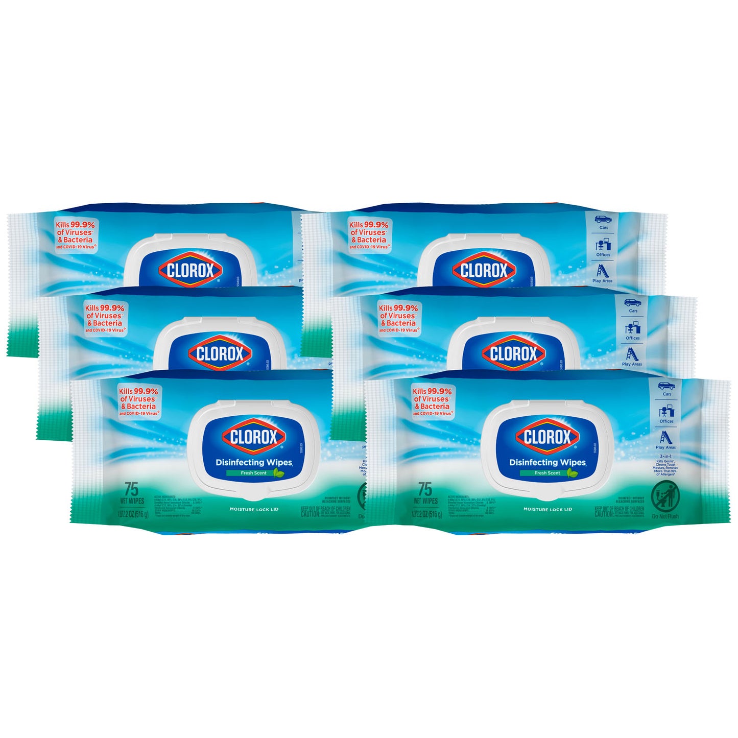 CLOROX COMMERCIAL SOLUTIONS DISINFECTING WIPES, 6 per case