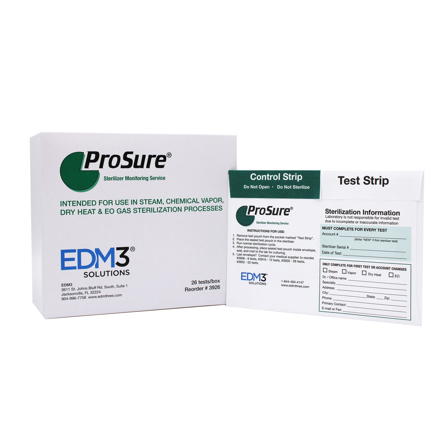 EDM3 BIOLOGICAL INDICATORS, 26 per box