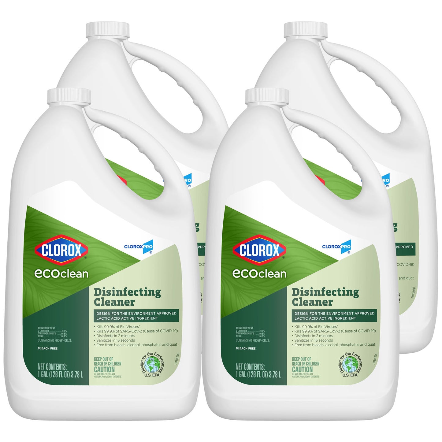 CLOROX ECOCLEAN DISINFECTANT CLEANER, 4 per case