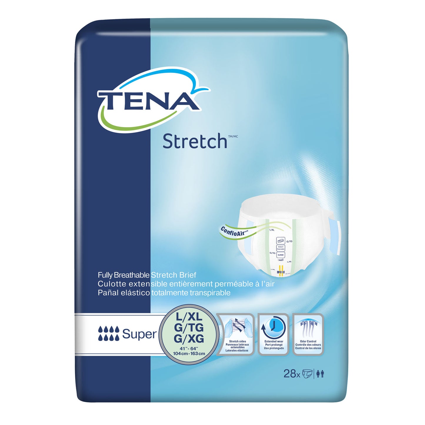 ESSITY HMS TENA STRETCH BRIEFS, 28 per pack, 2 packs per case