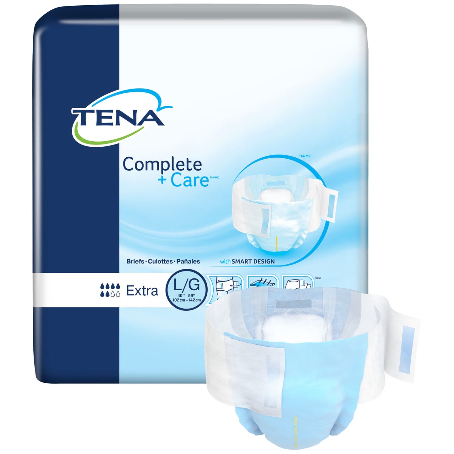 ESSITY HMS TENA COMPLETE +CARE BRIEFS, 24 per pack, 3 packs per case