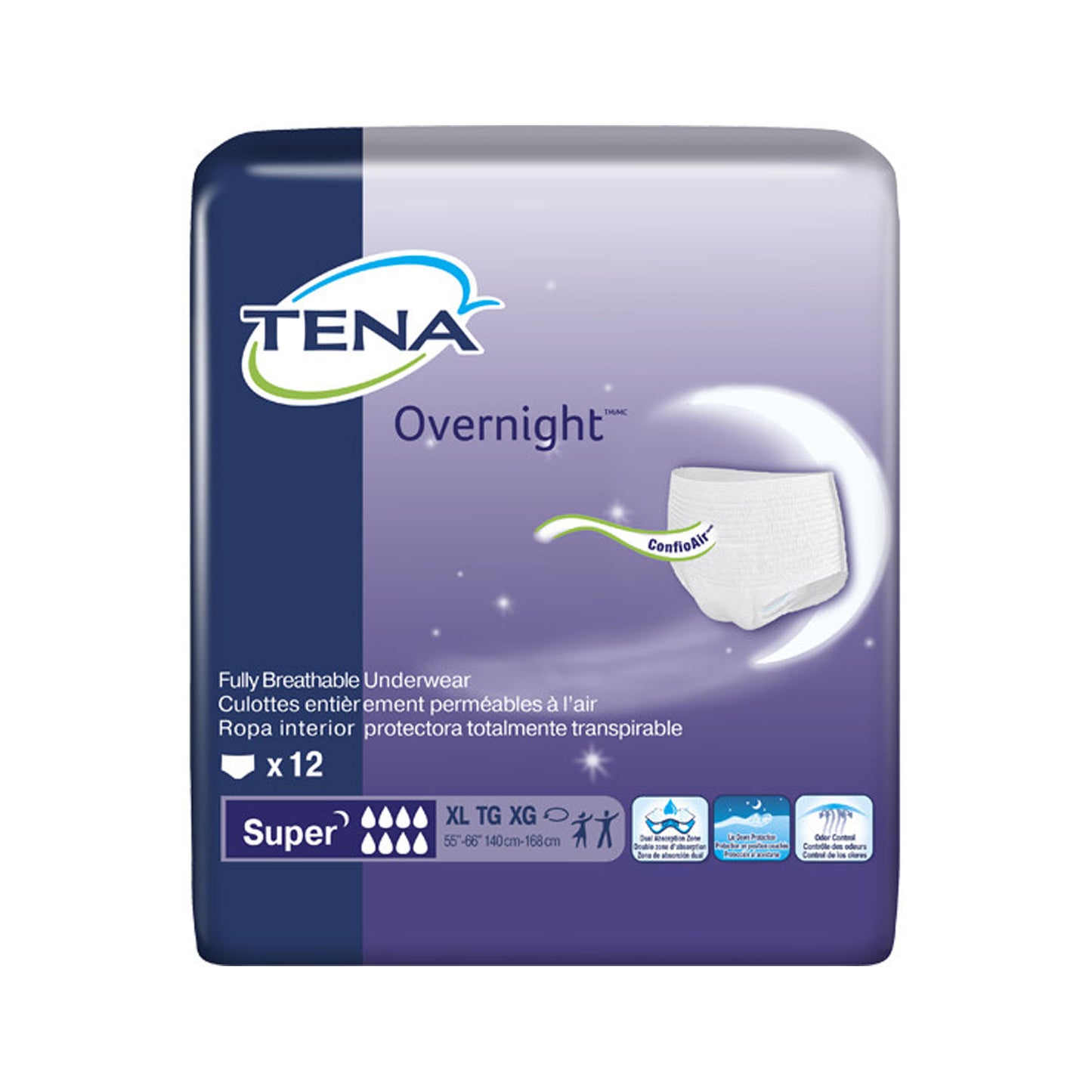 ESSITY HMS TENA OVERNIGHT SUPER PROTECTIVE UNDERWEAR, 12 per pack, 4 packs per case