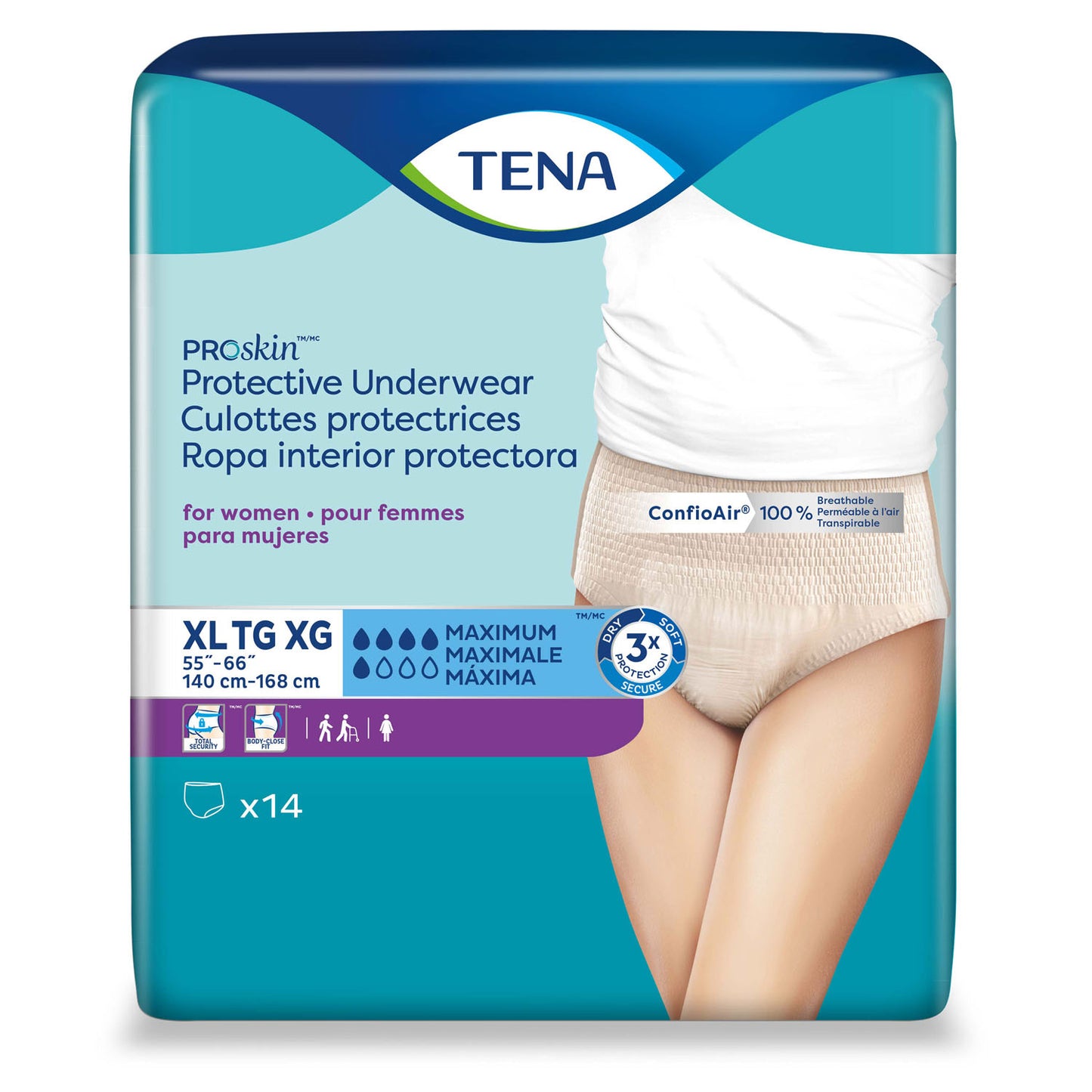 ESSITY HMS TENA PROSKIN UNDERWEAR, 14 per pack, 4 packs per case