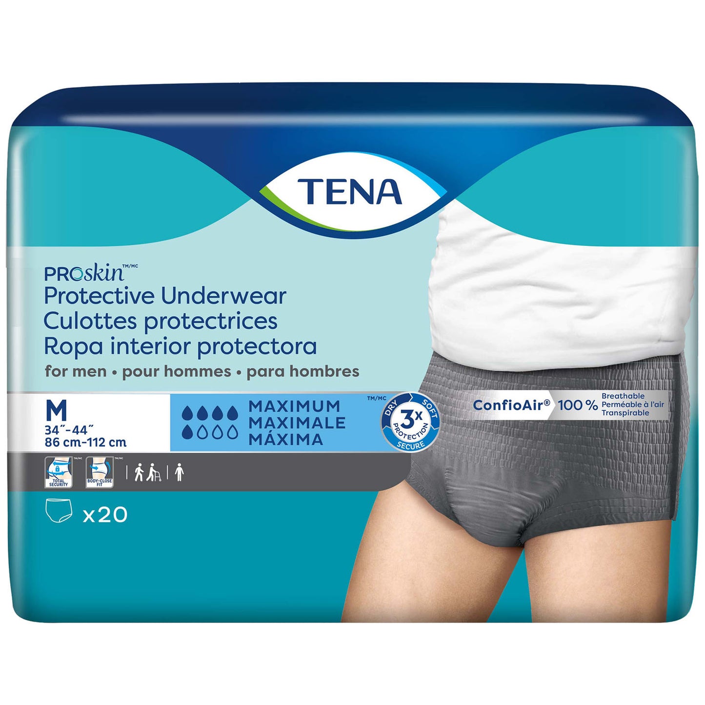 ESSITY HMS TENA PROSKIN UNDERWEAR, 20 per pack, 4 packs per case