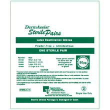 INNOVATIVE DERMASSIST POWDER-FREE STERILE LATEX EXAM GLOVES, 50 pairs per box, 4 boxes per case