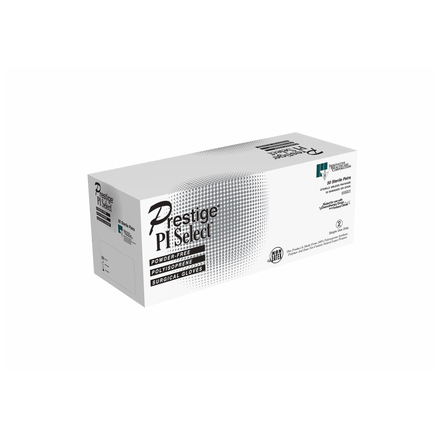 INNOVATIVE PRESTIGE PI SELECT POLYISOPRENE POWDER-FREE SURGICAL GLOVES, 50 pairs per box, 4 boxes per case