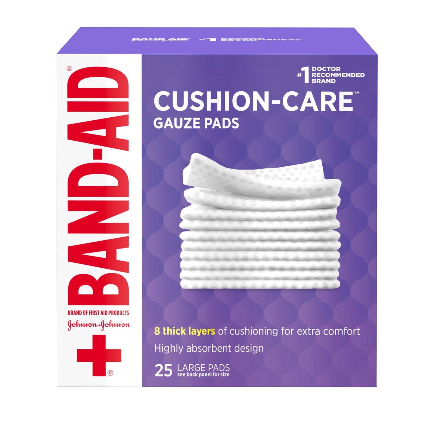 KENVUE BAND-AID FIRST AID GAUZE, 25 per box, 24 boxes per case