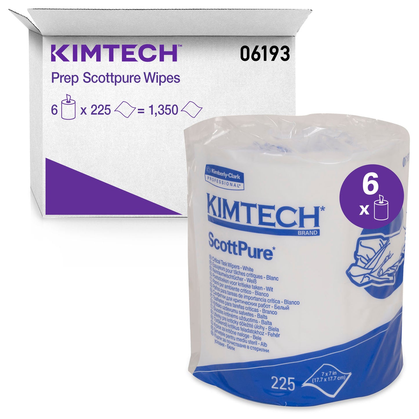 KIMBERLY-CLARK CRITICAL TASK WIPERS, 6 rolls per case