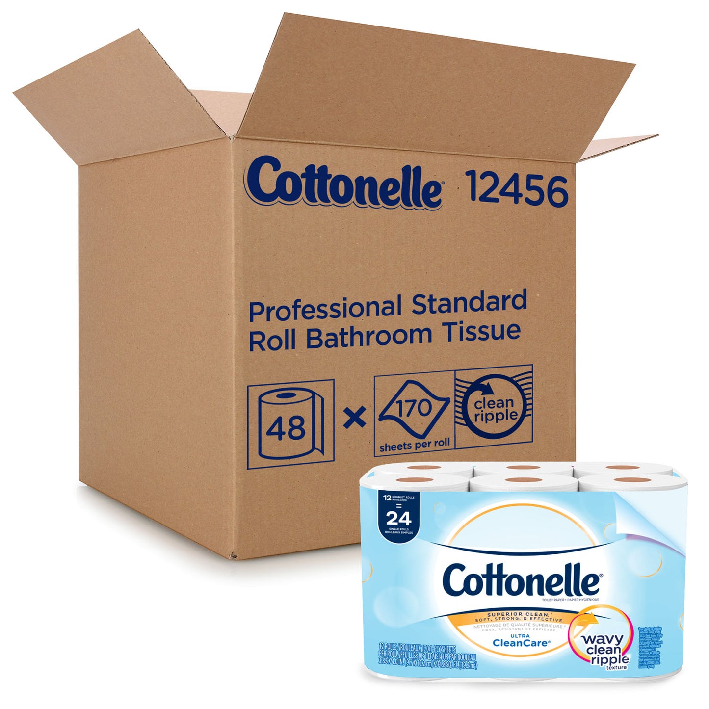 KIMBERLY-CLARK BATHROOM TISSUE, 12 per pack, 4 packs per case