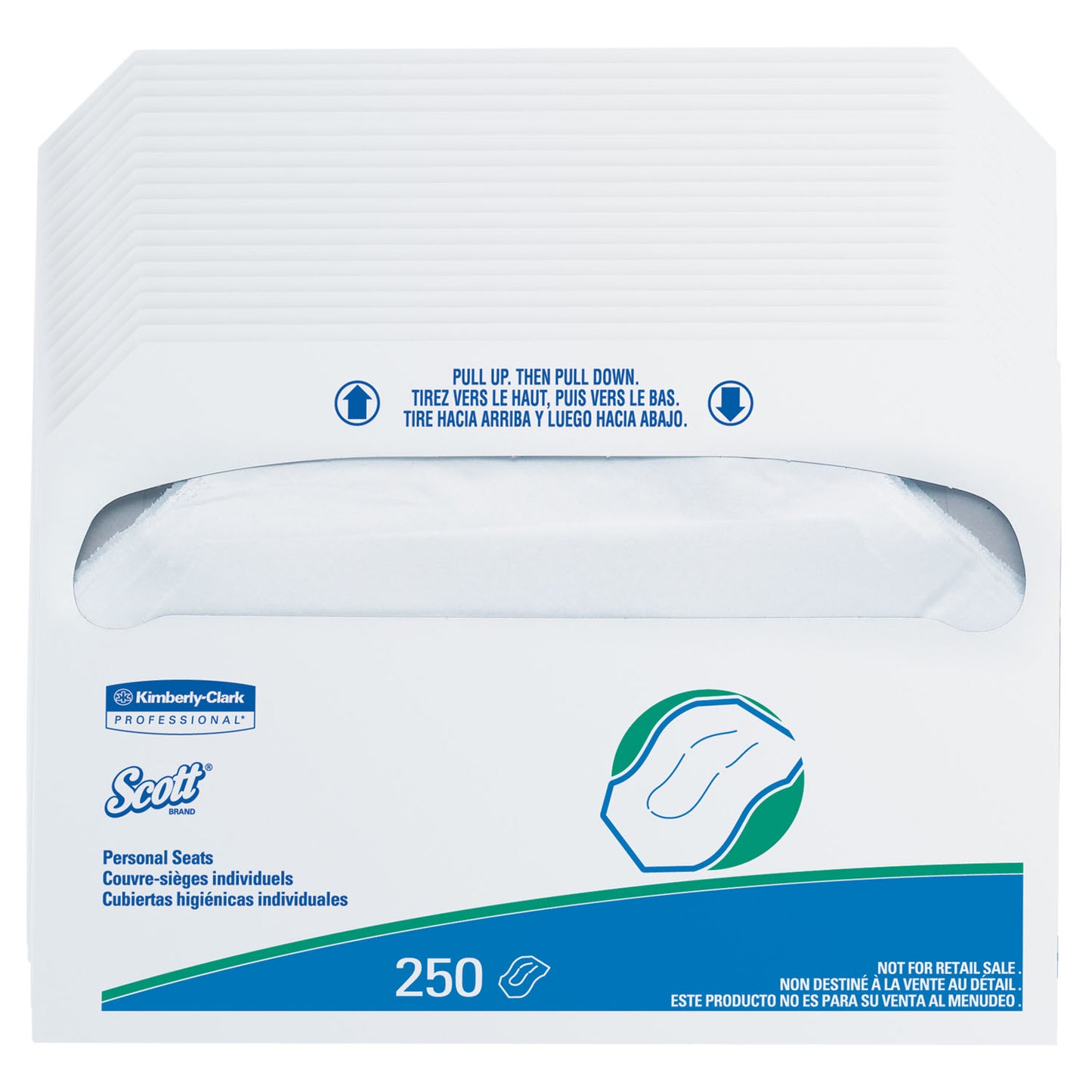 KIMBERLY-CLARK TOILET SEAT COVERS, 250 per pack, 20 packs per case