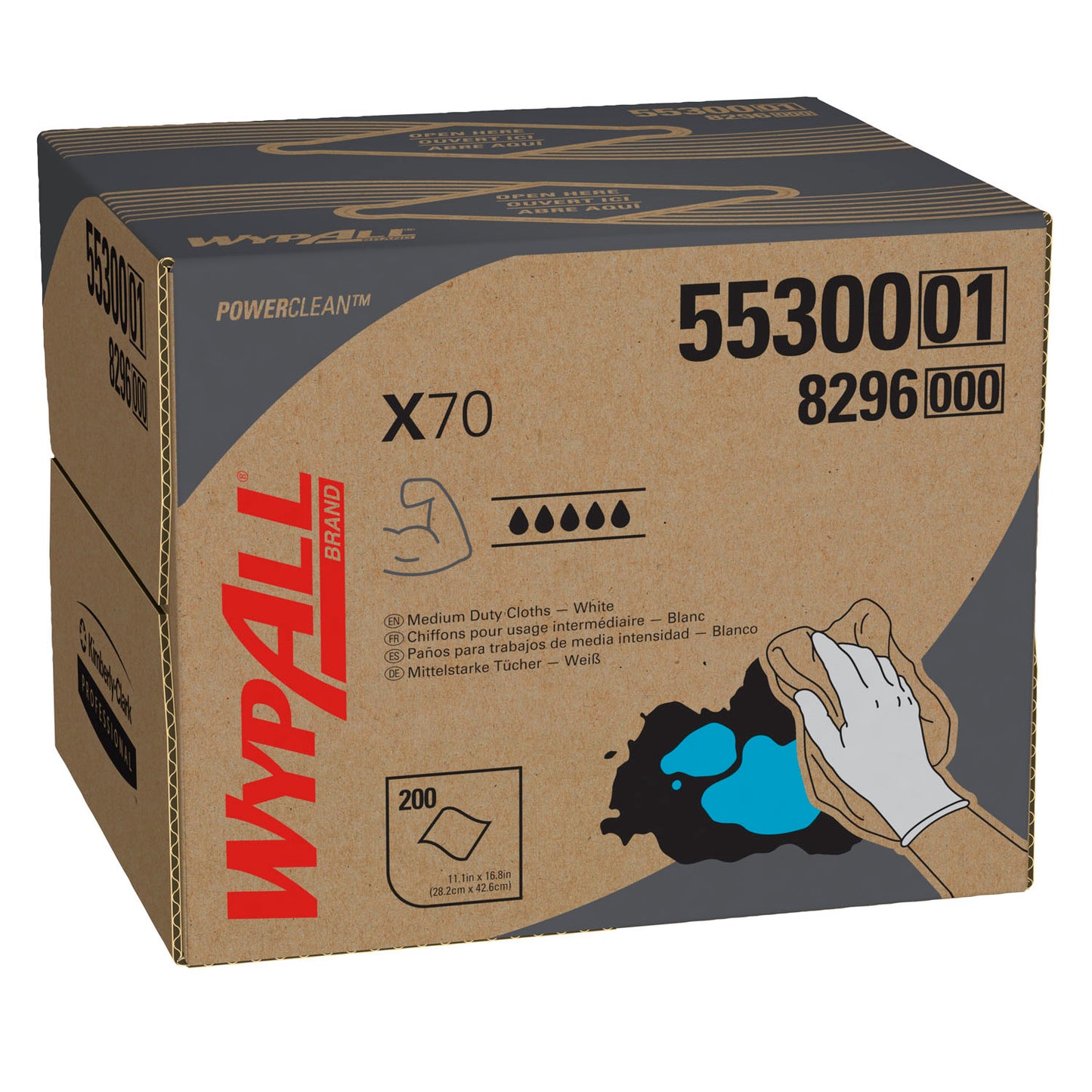 KIMBERLY-CLARK WYPALL CLOTHS, 1 pack per case