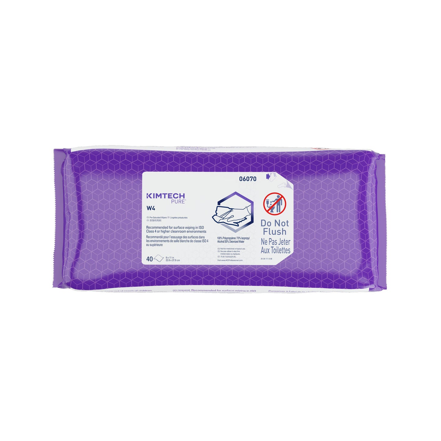 KIMBERLY-CLARK ALCOHOL WIPES, 40 per pack, 10 packs per case