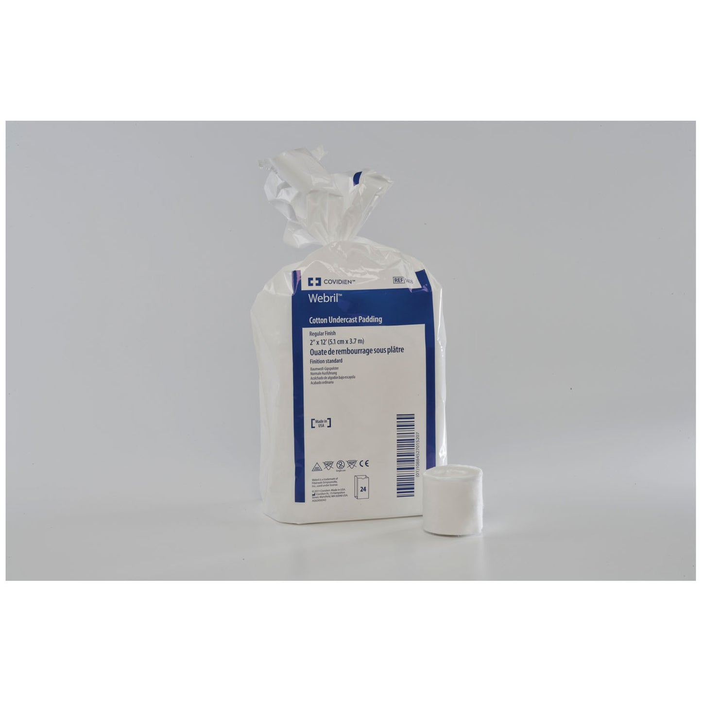 CARDINAL HEALTH WEBRIL COTTON UNDERCAST PADDING, 24 rolls per case
