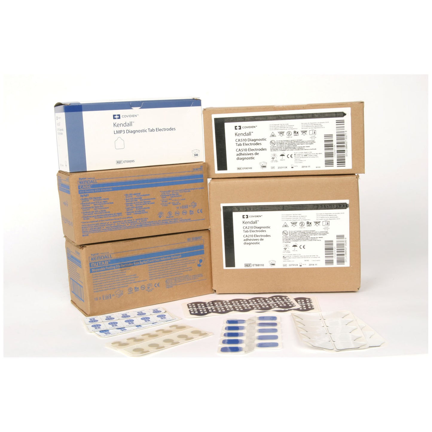 CARDINAL HEALTH RESTING ECG TAB ELECTRODES, 100 per pack, 10 packs per carton, 4 cartons per case