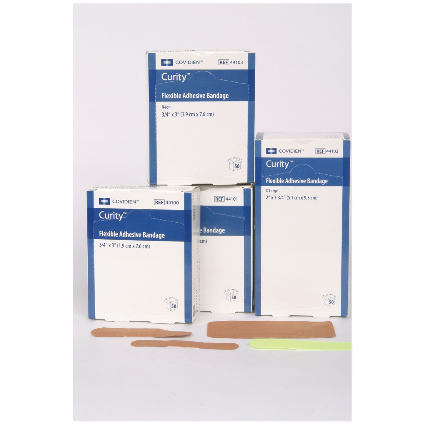 CARDINAL HEALTH CURITY FLEXIBLE FABRIC BANDAGES, 50 per box, 24 boxes per case