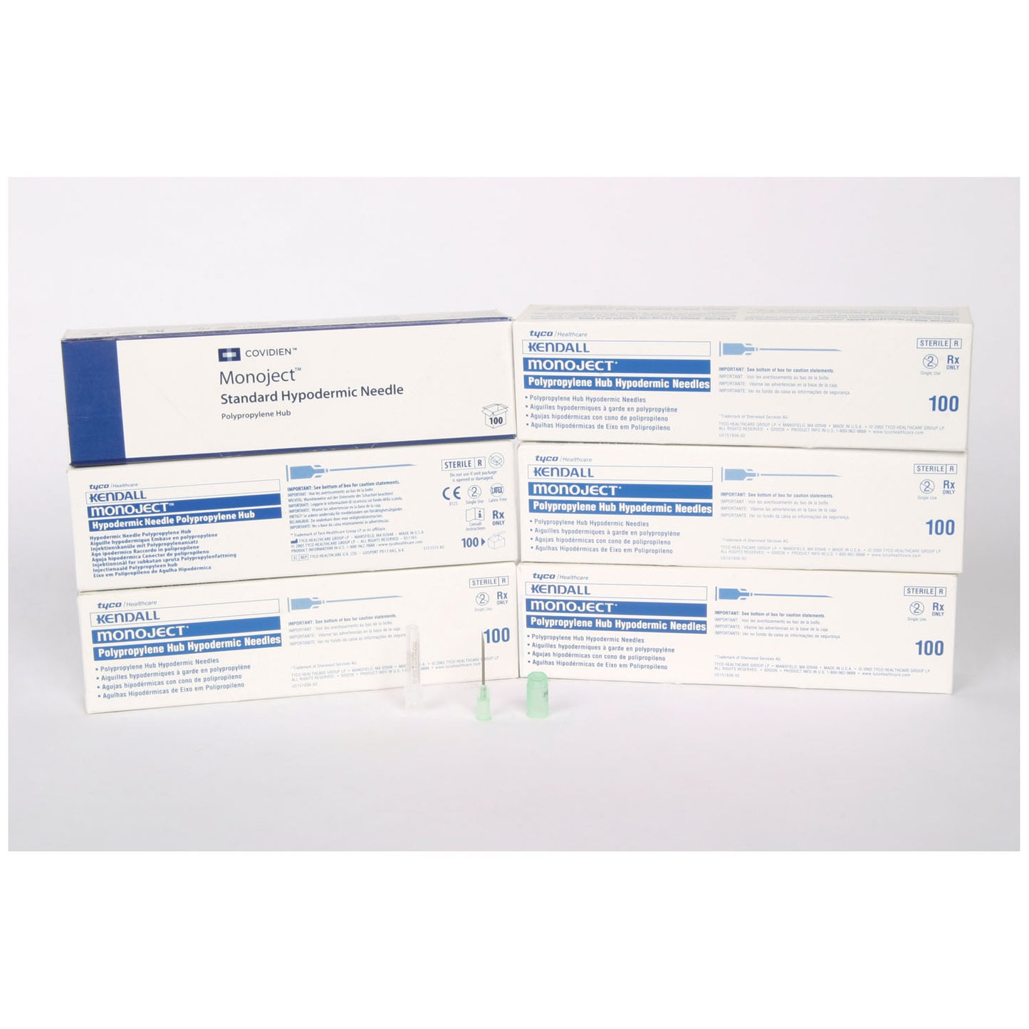 CARDINAL HEALTH MONOJECT HYPODERMIC NEEDLES WITH POLYPRO HUB, 100 per box, 10 boxes per case