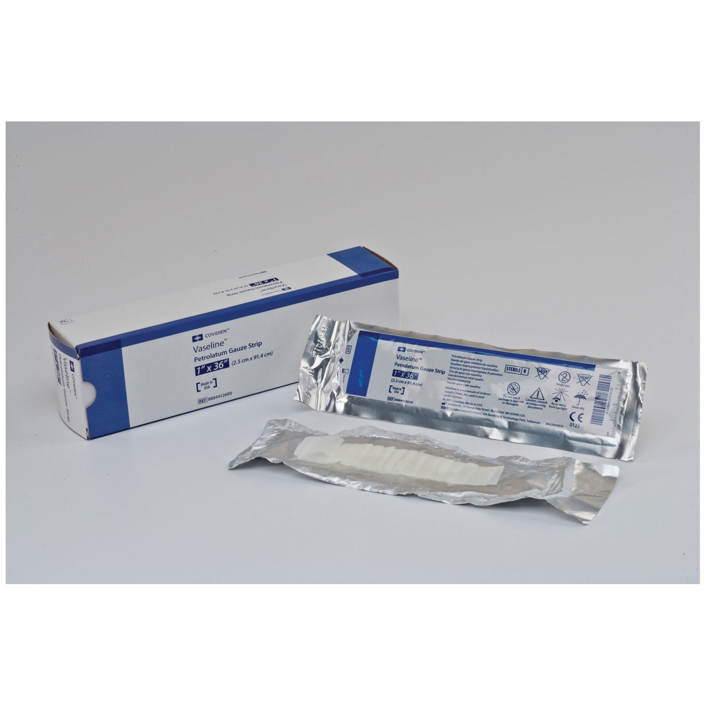 CARDINAL HEALTH VASELINE PETROLATUM GAUZE DRESSING, 12 per box, 6 boxes per case