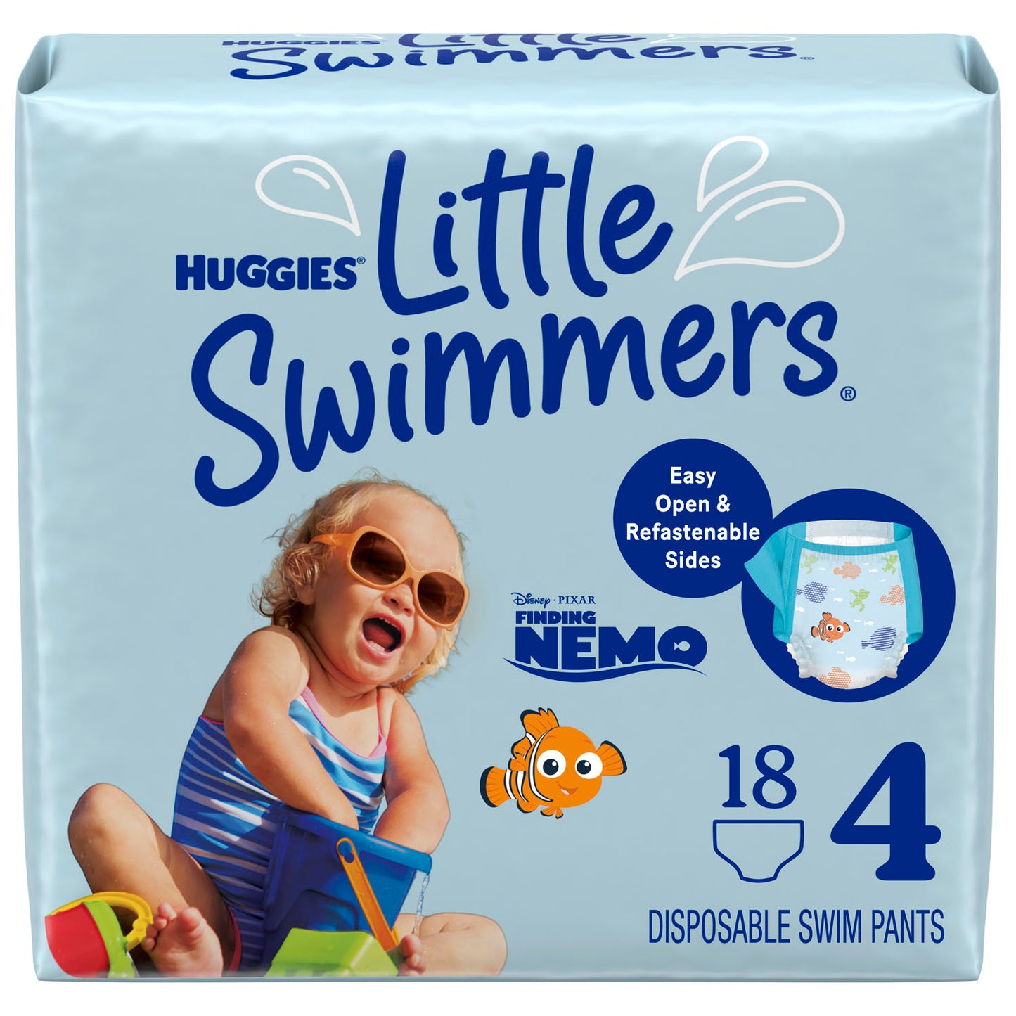 KIMBERLY-CLARK LITTLE SWIMMERS DIAPERS, 18 per pack, 4 packs per case