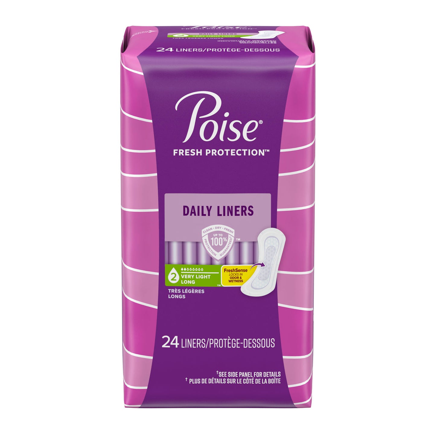 KIMBERLY-CLARK POISE LINERS, 24 per pack, 8 packs per case