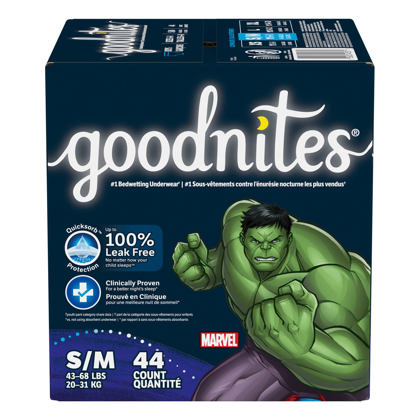 KIMBERLY-CLARK GOODNITES UNDERPANTS, 44 per pack, 1 pack per case