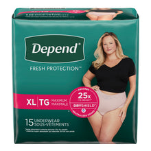 KIMBERLY-CLARK DEPEND PROTECTIVE UNDERWEAR, 15 per pack, 2 packs per case